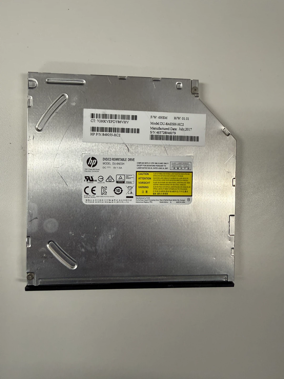 HP DVDRW Rewritable Drive DU-8A8SH-HC2