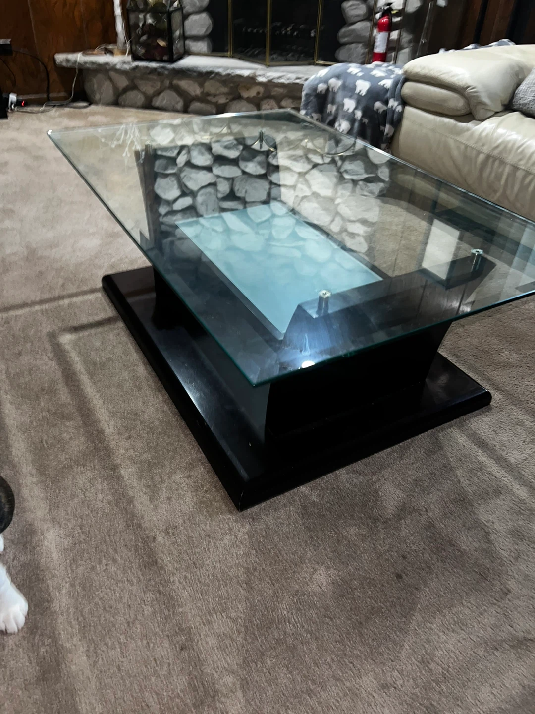 Modern Glass Coffee Table and Side Table