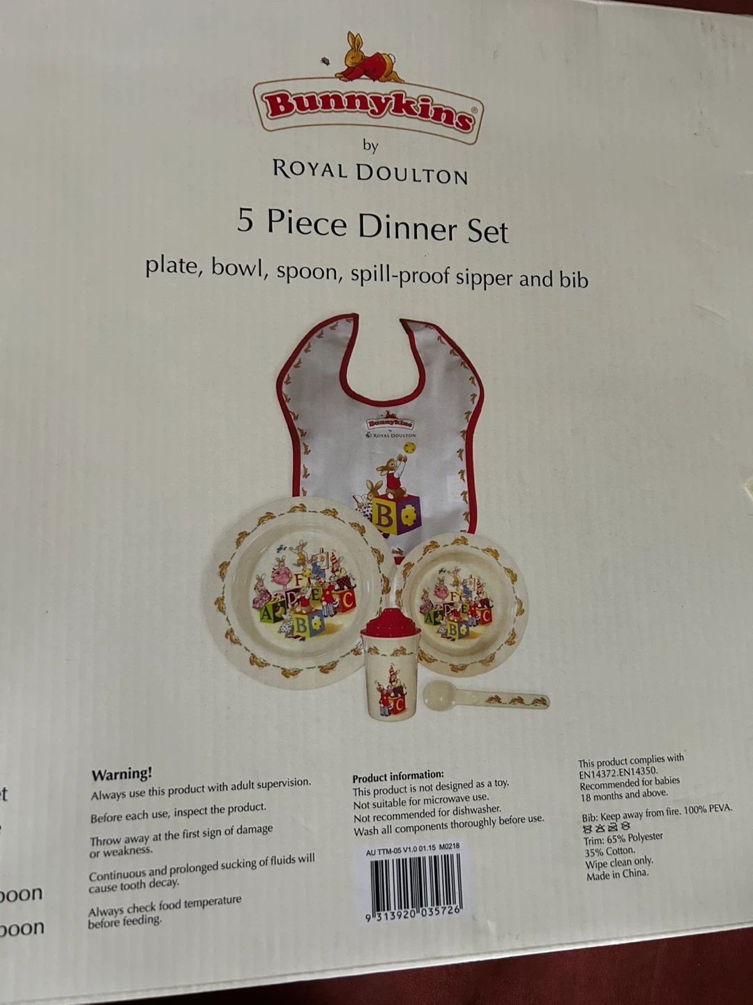 Royal Doulton Bunnykins 5 Piece Dinner Set - photo 2