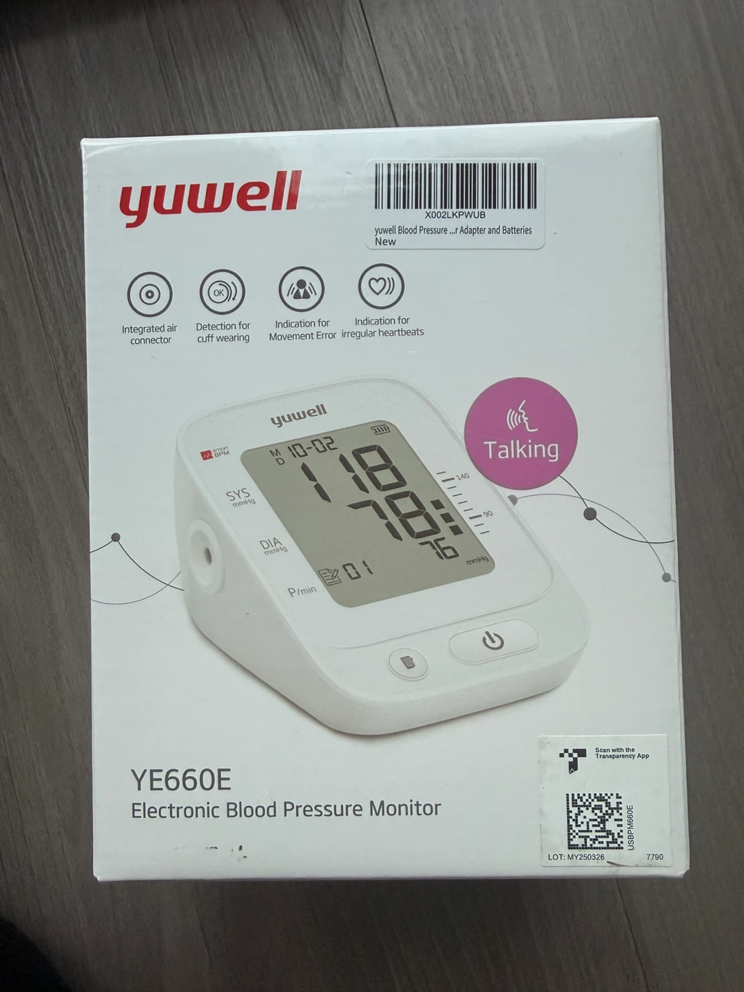 Yuwell YE660E Electronic Blood Pressure Monitor - photo 2