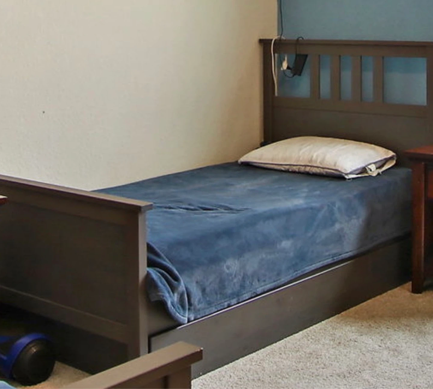 Ikea Twin Bed Frame with slates and storage drawers