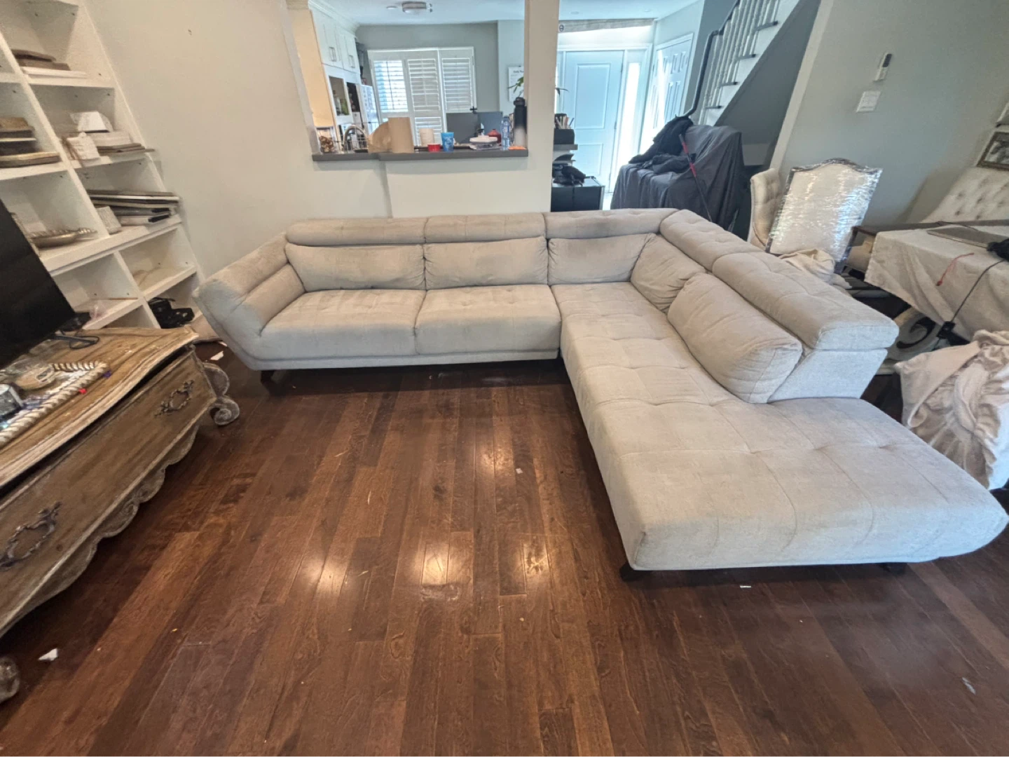 MUST GO moving sale Light Grey Sectional Sofa - photo 3