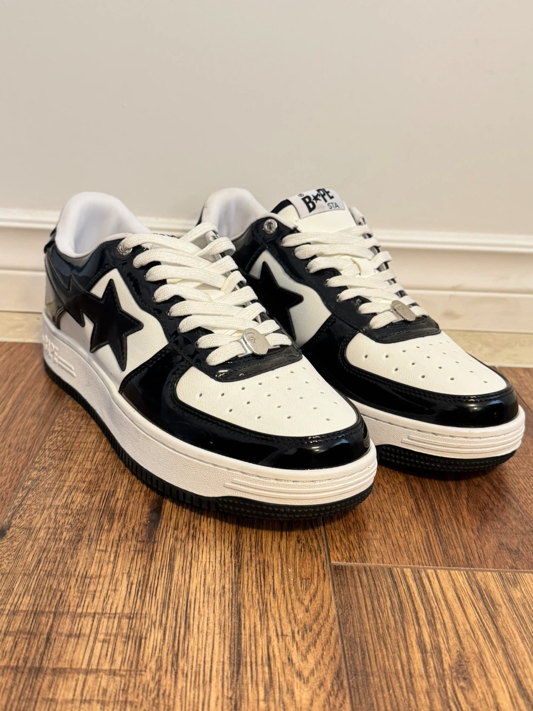 BAPE STA Low Top Sneakers Black White