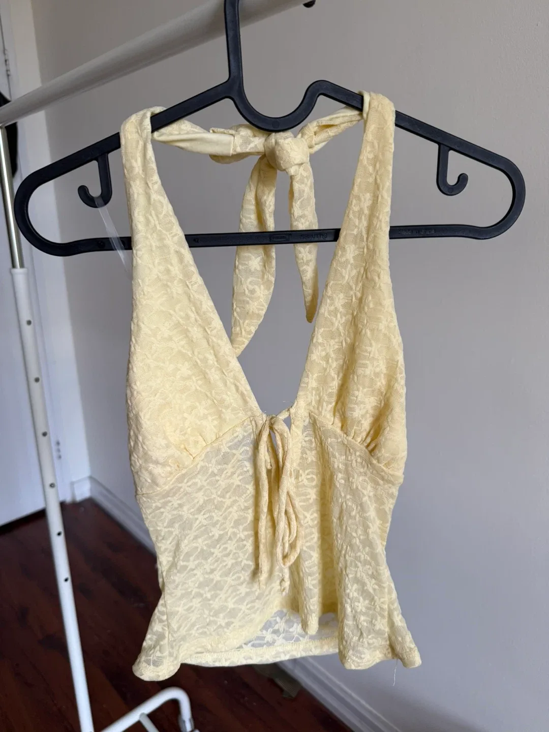 See You Monday Lace Halter Top XS