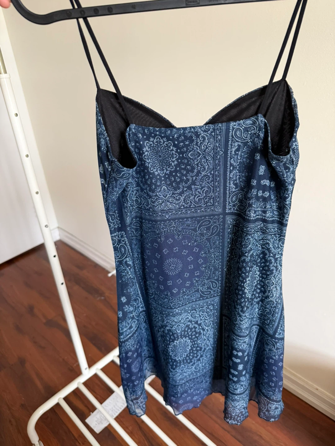 Blue Bandana Print Mini Dress XS - photo 3