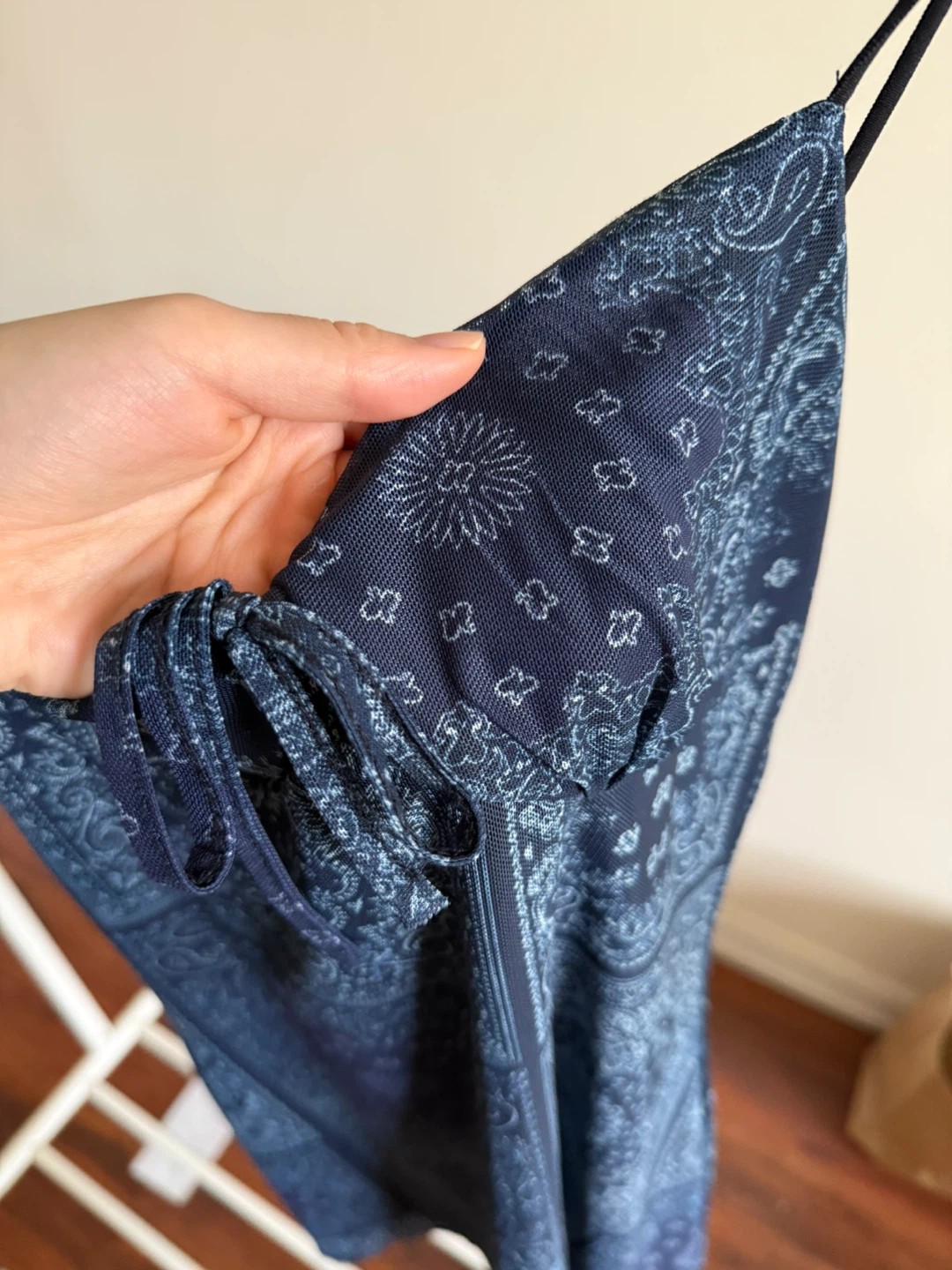 Blue Bandana Print Mini Dress XS - photo 4