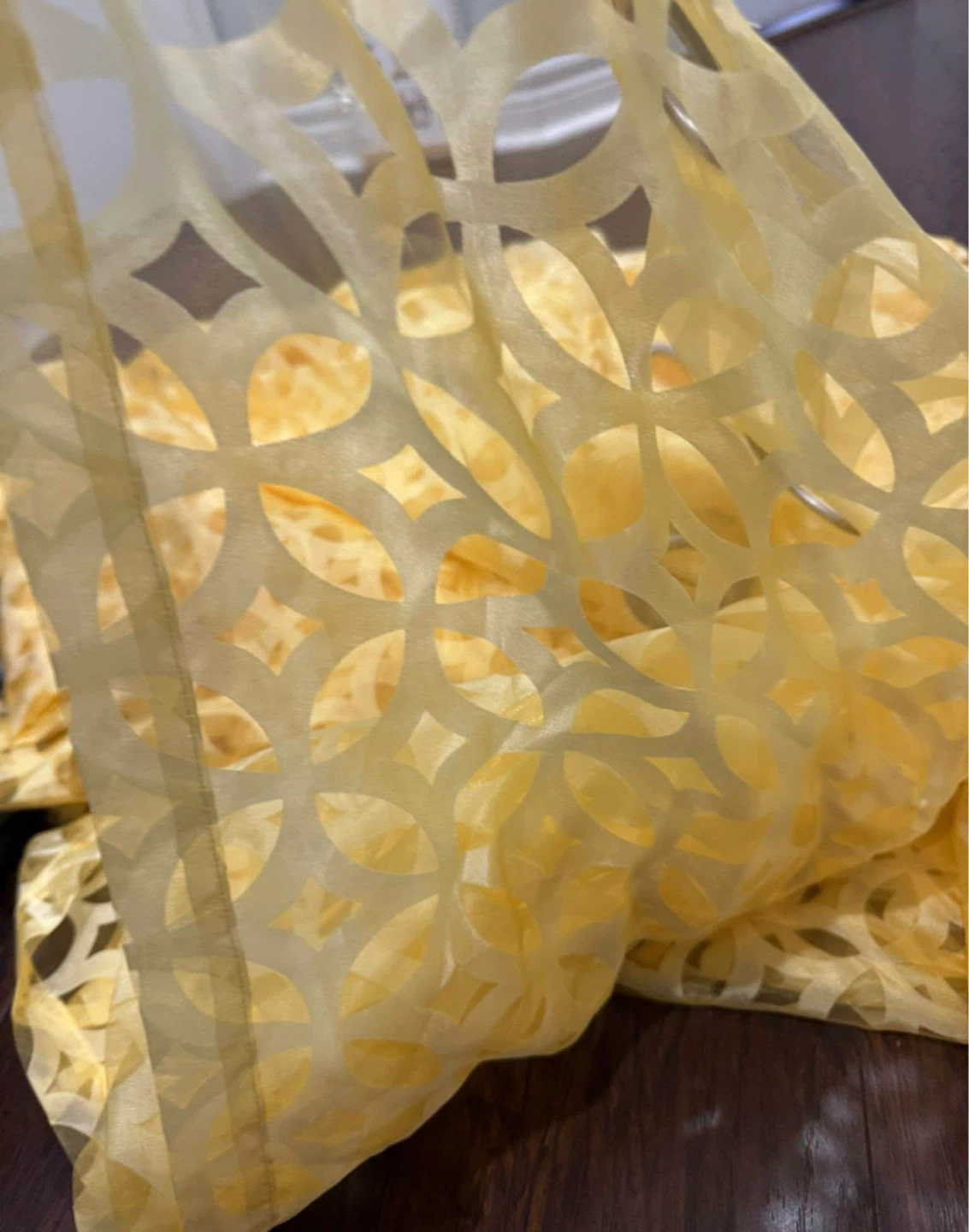 Bouclair yellow polyester sheer curtains - photo 2