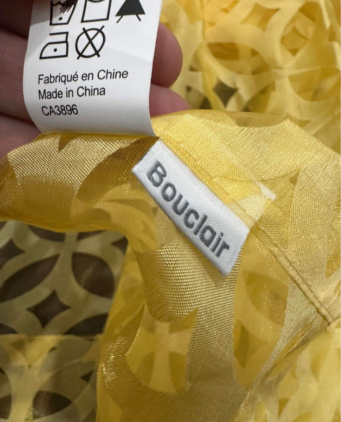 Bouclair yellow polyester sheer curtains - photo 3