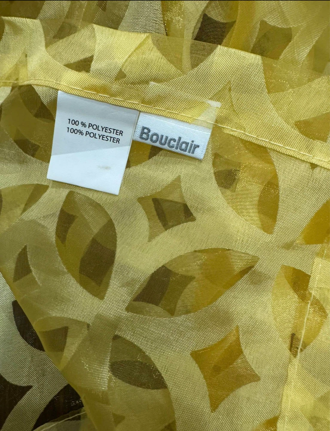 Bouclair yellow polyester sheer curtains - photo 4