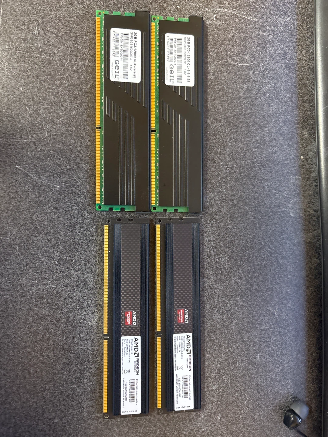 4x DDR3 RAM Sticks - Geil & AMD Radeon - photo 2