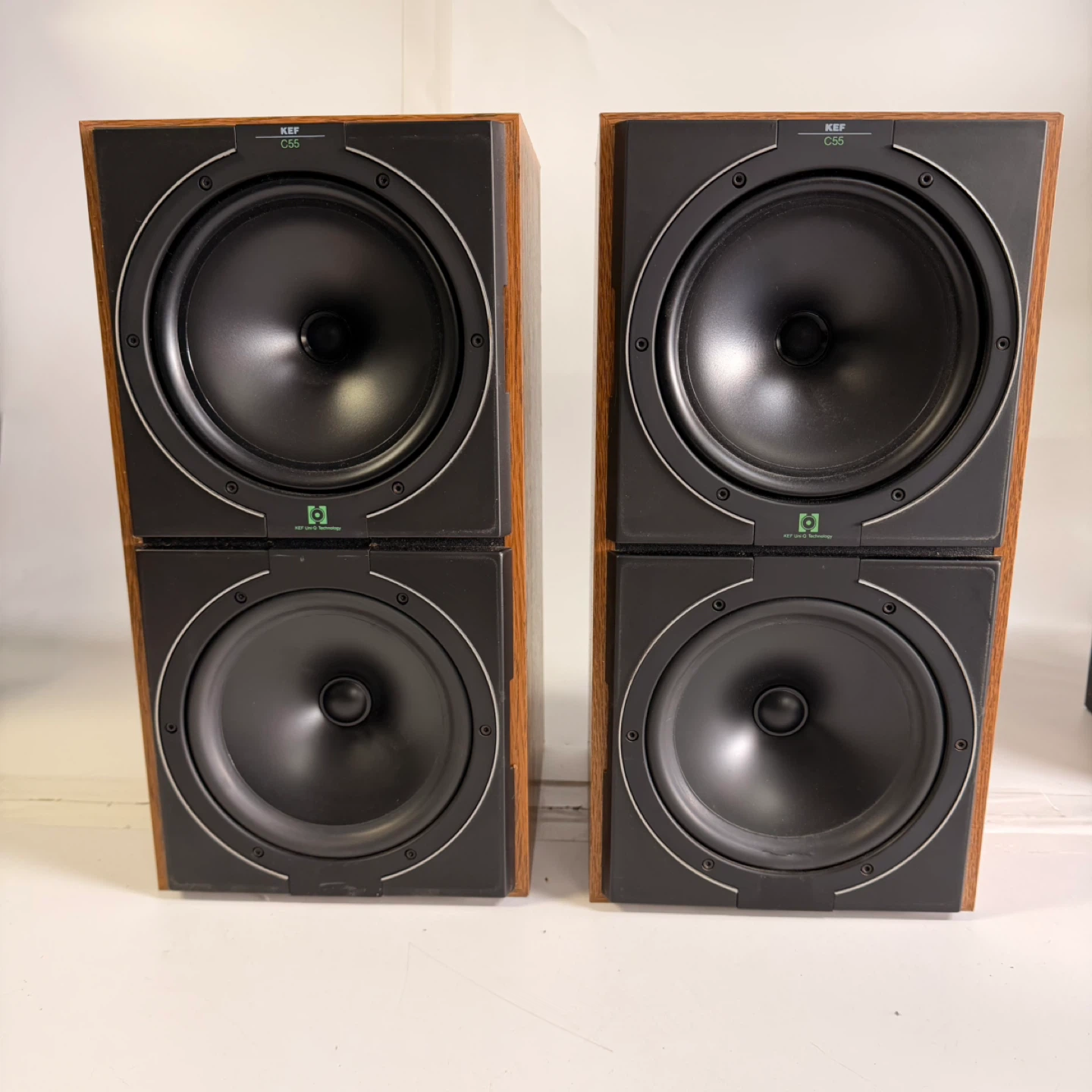 KEF C55 Speakers Pair Vintage HiFi UK Made Uni-Q Loudspeakers