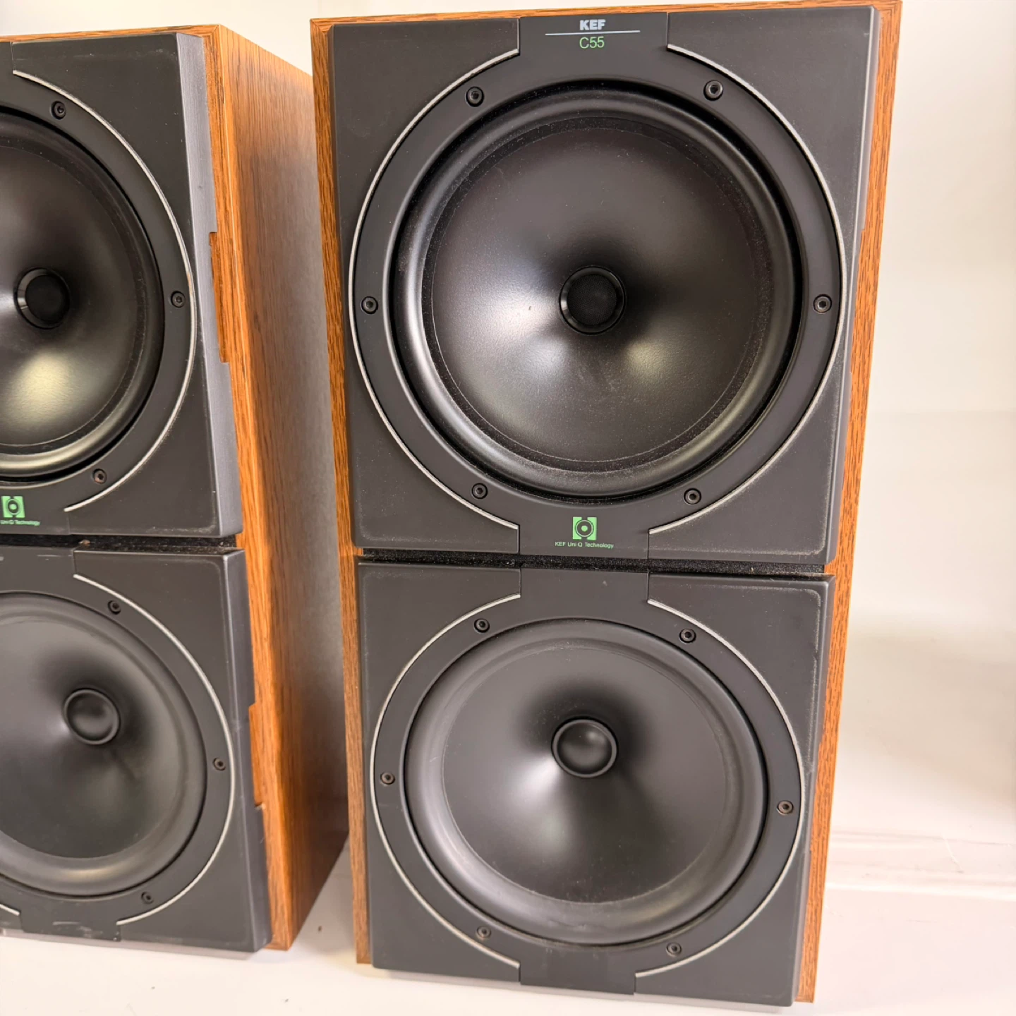 KEF C55 Speakers Pair Vintage HiFi UK Made Uni-Q Loudspeakers - photo 2