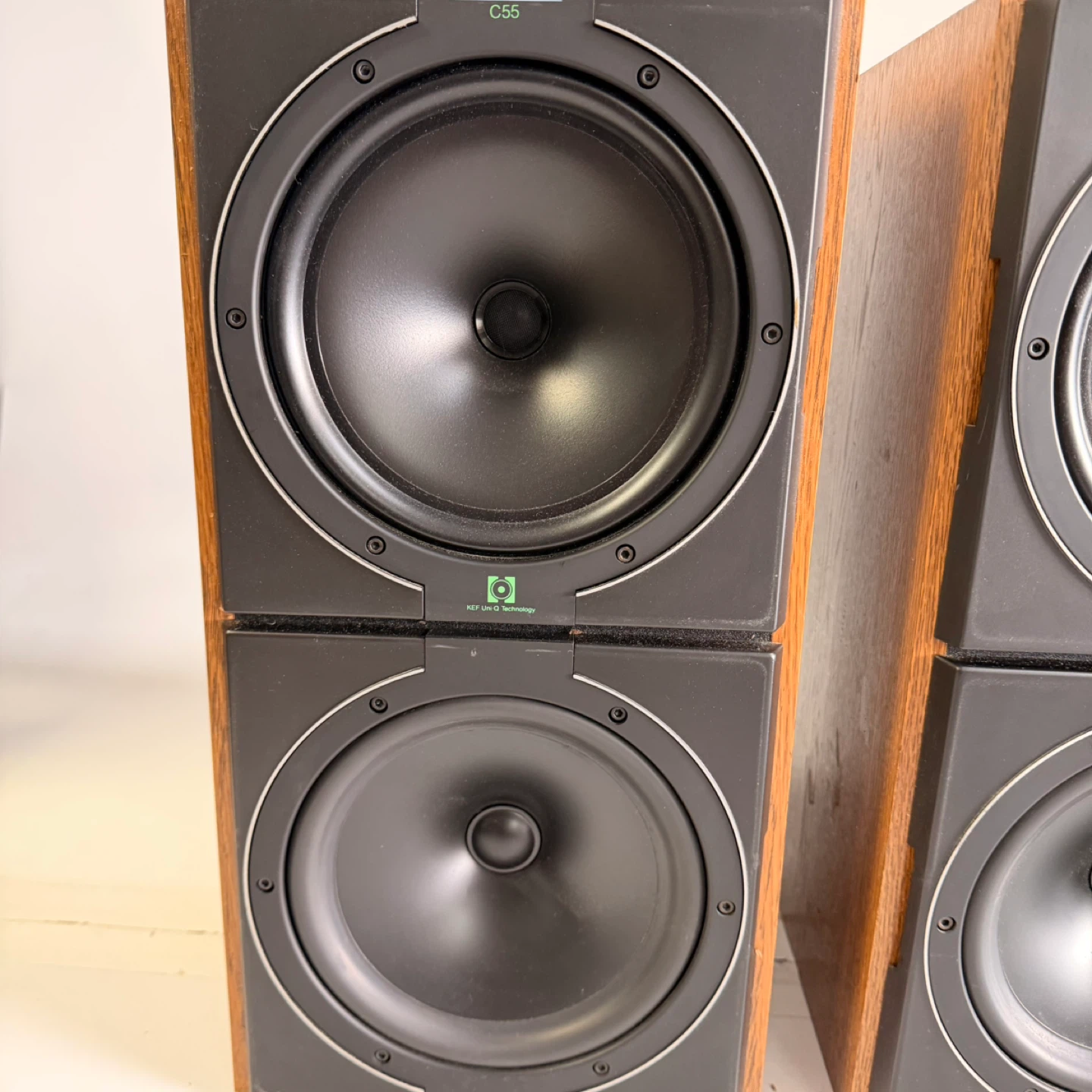 KEF C55 Speakers Pair Vintage HiFi UK Made Uni-Q Loudspeakers - photo 3