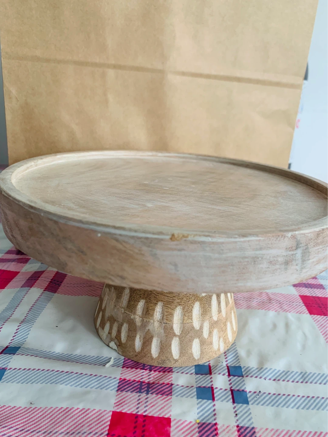 Glass Cheese Dome with Wooden Base - photo 5