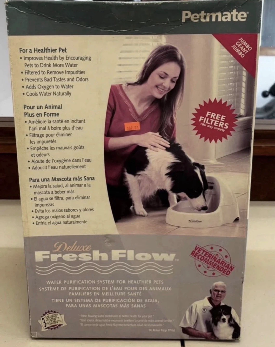 Petmate Deluxe Fresh Flow Water Purification System for Pets