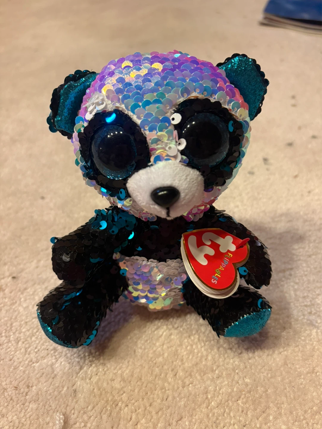 Ty Beanie Boos Flippables Sequin Panda Plush Toy