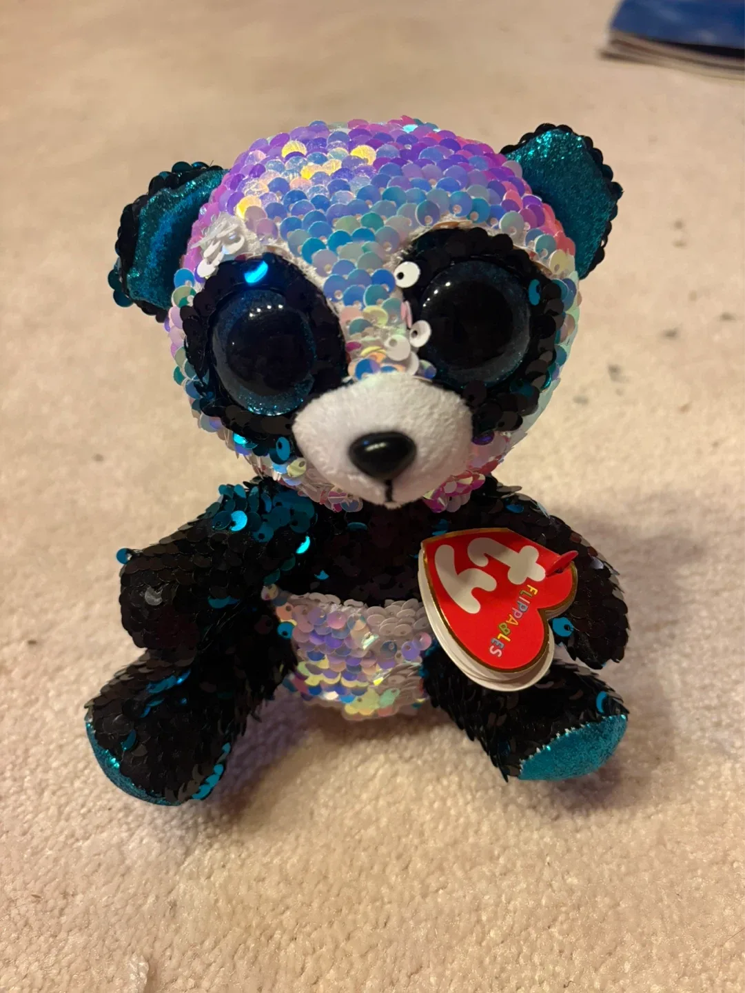 Ty Beanie Boos Flippables Sequin Panda Plush Toy
