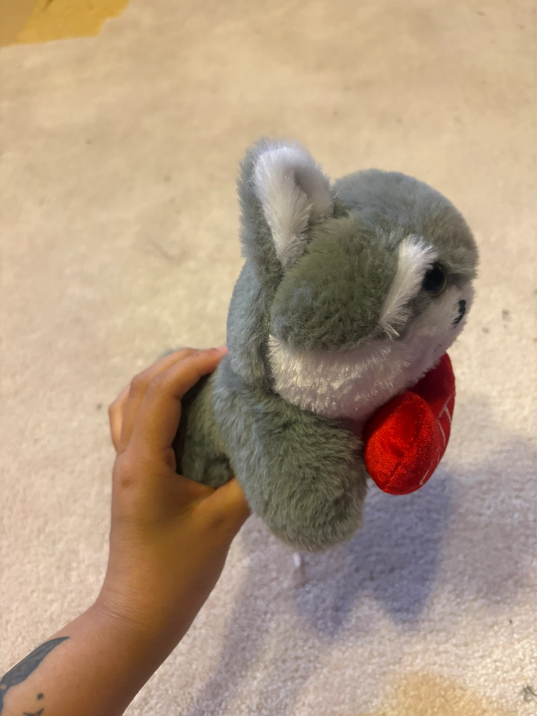 Plush Wolf Stuffed Animal with "CUTE" Heart - photo 3