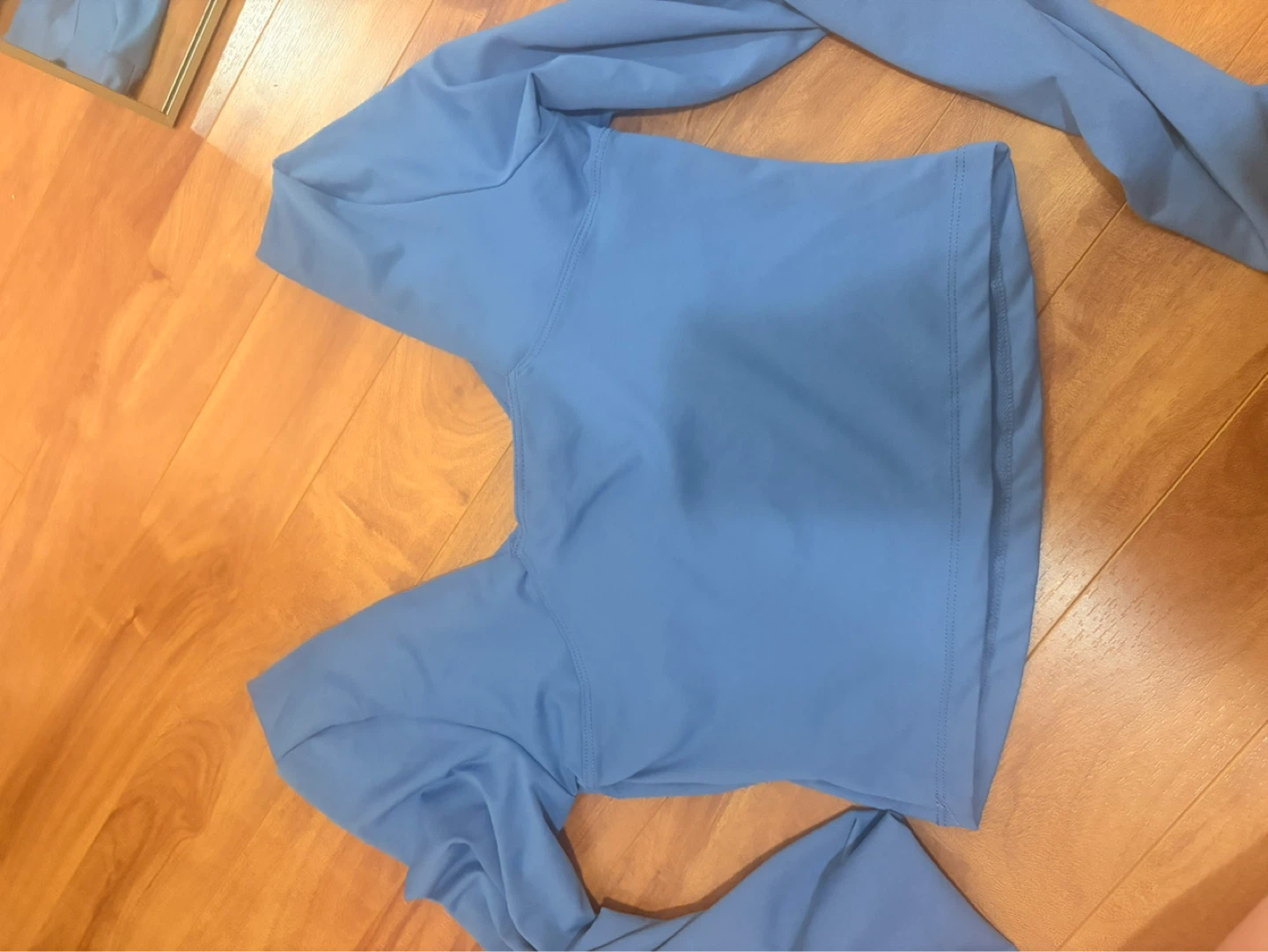 Blue Long Sleeve Cropped Top - photo 3