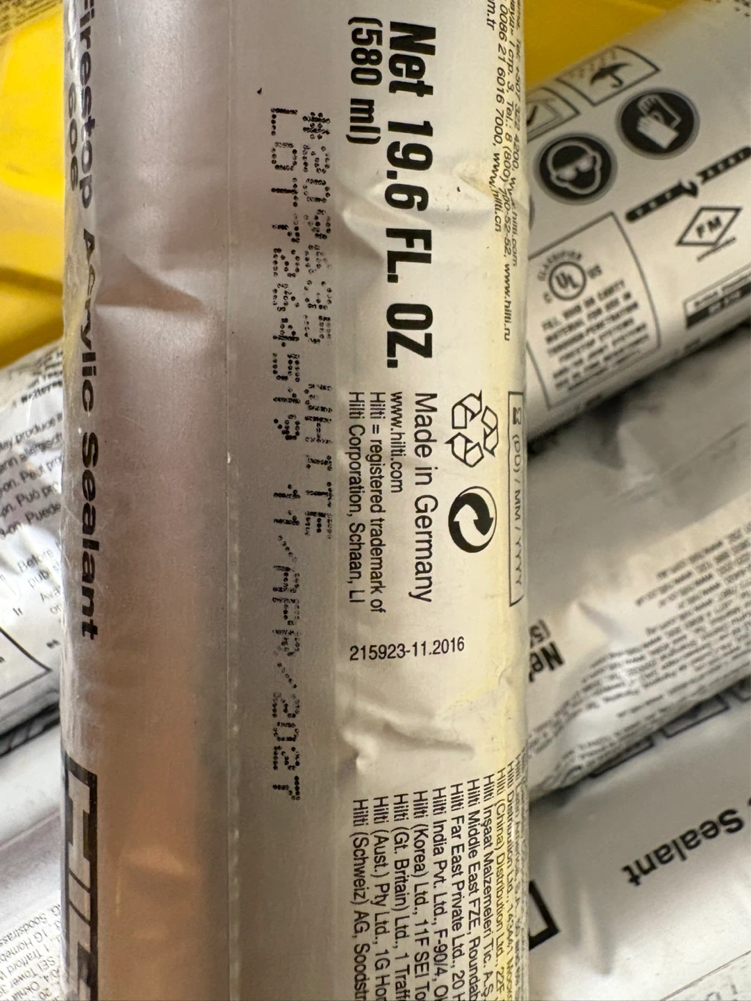 Hilti Firestop Acrylic Sealant CP 606