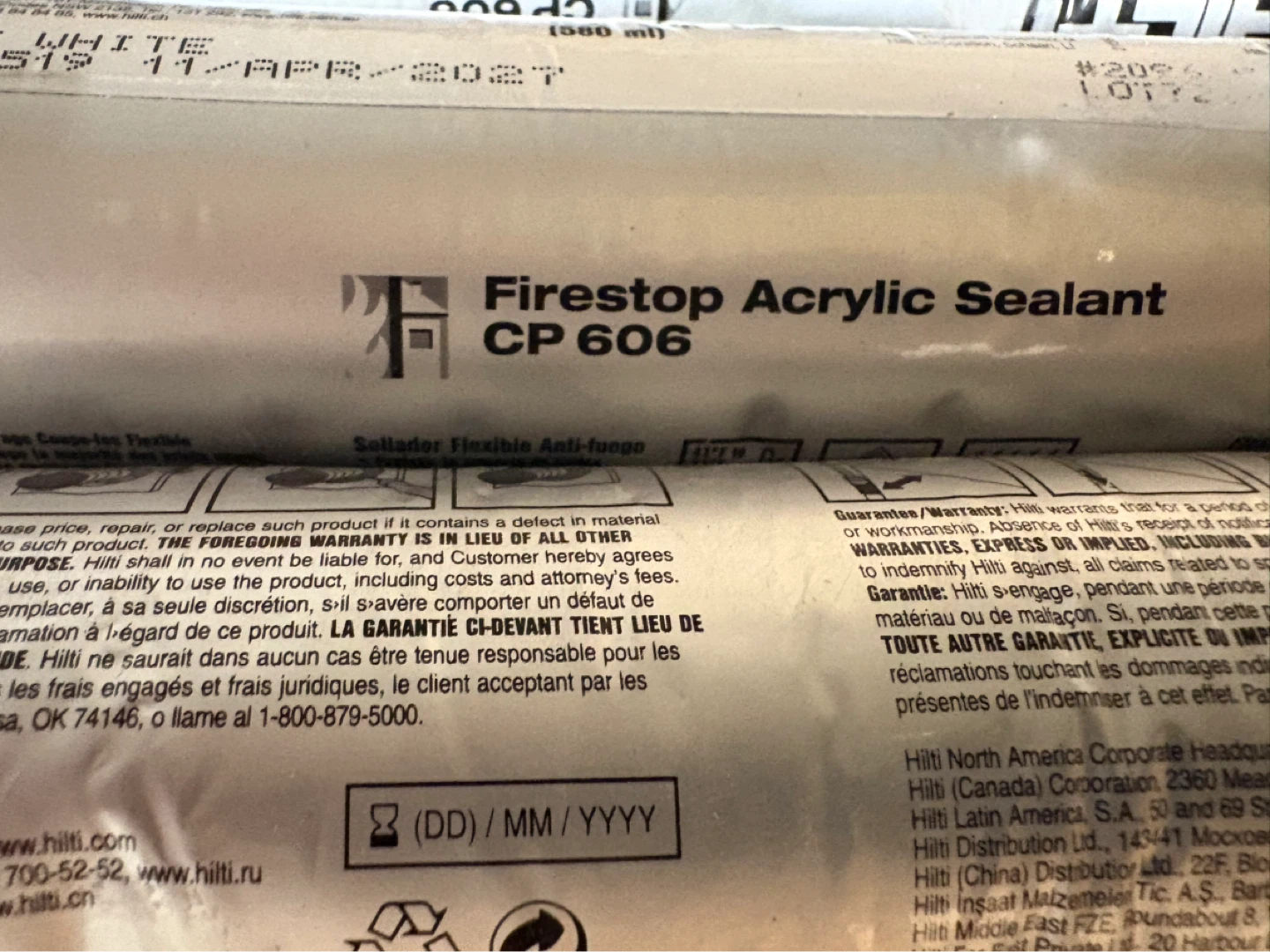 Hilti Firestop Acrylic Sealant CP 606 - photo 2