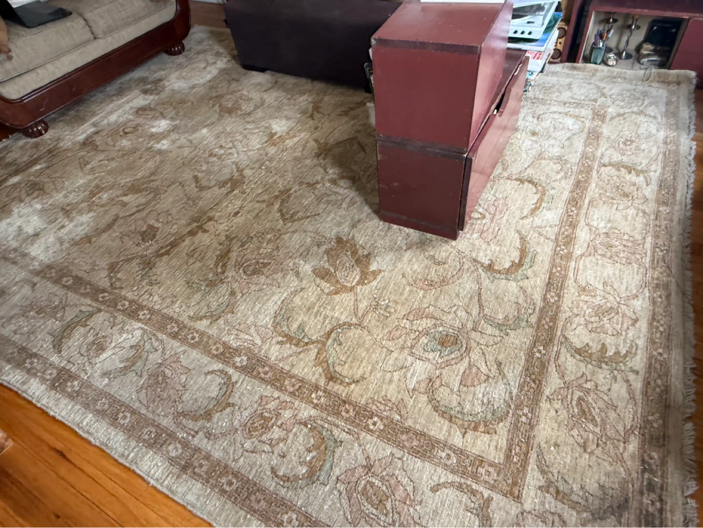 Oriental neutral floral Area Rug 8x10 - photo 2