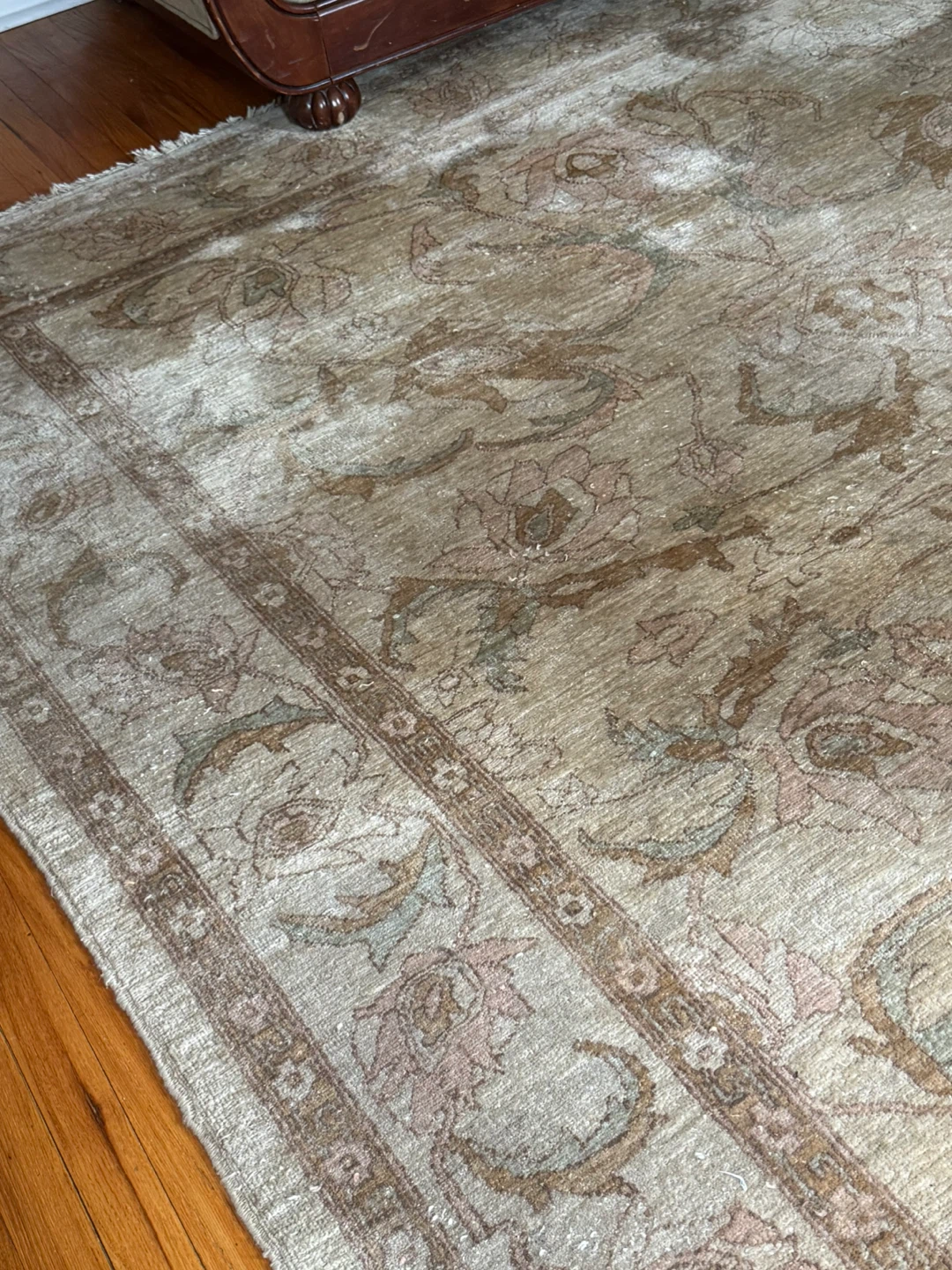 Oriental neutral floral Area Rug 8x10