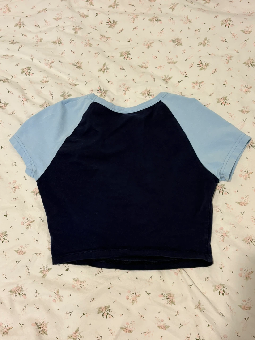 SHEIN Navy Blue & Light Blue Crop Top - photo 3