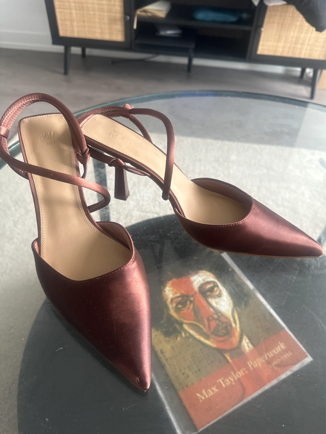 H&M Women's Slingback Heels - Rose Gold Satin - photo 2