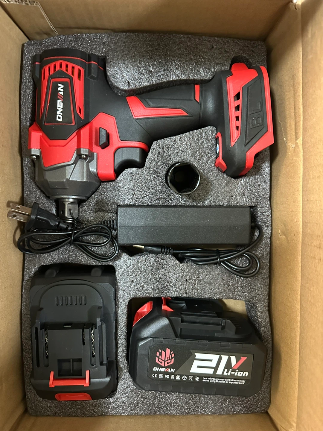 Cordless Impact Wrench Kit with Batteries