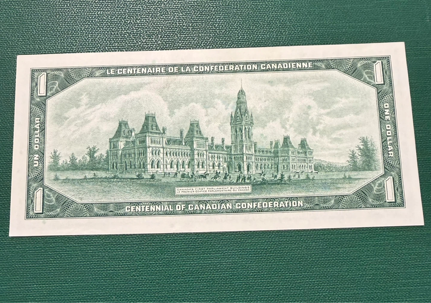 Uncirculated 1967 Canadian $1 Dollar Bill - photo 2