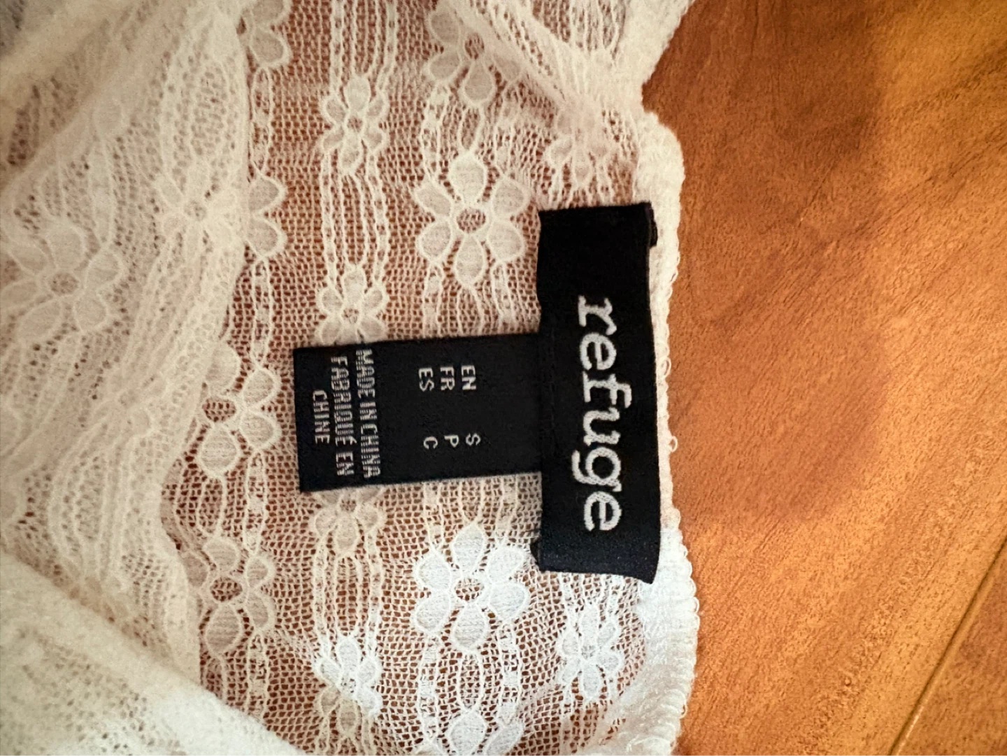 Refuge White Lace Long Sleeve Top - photo 3
