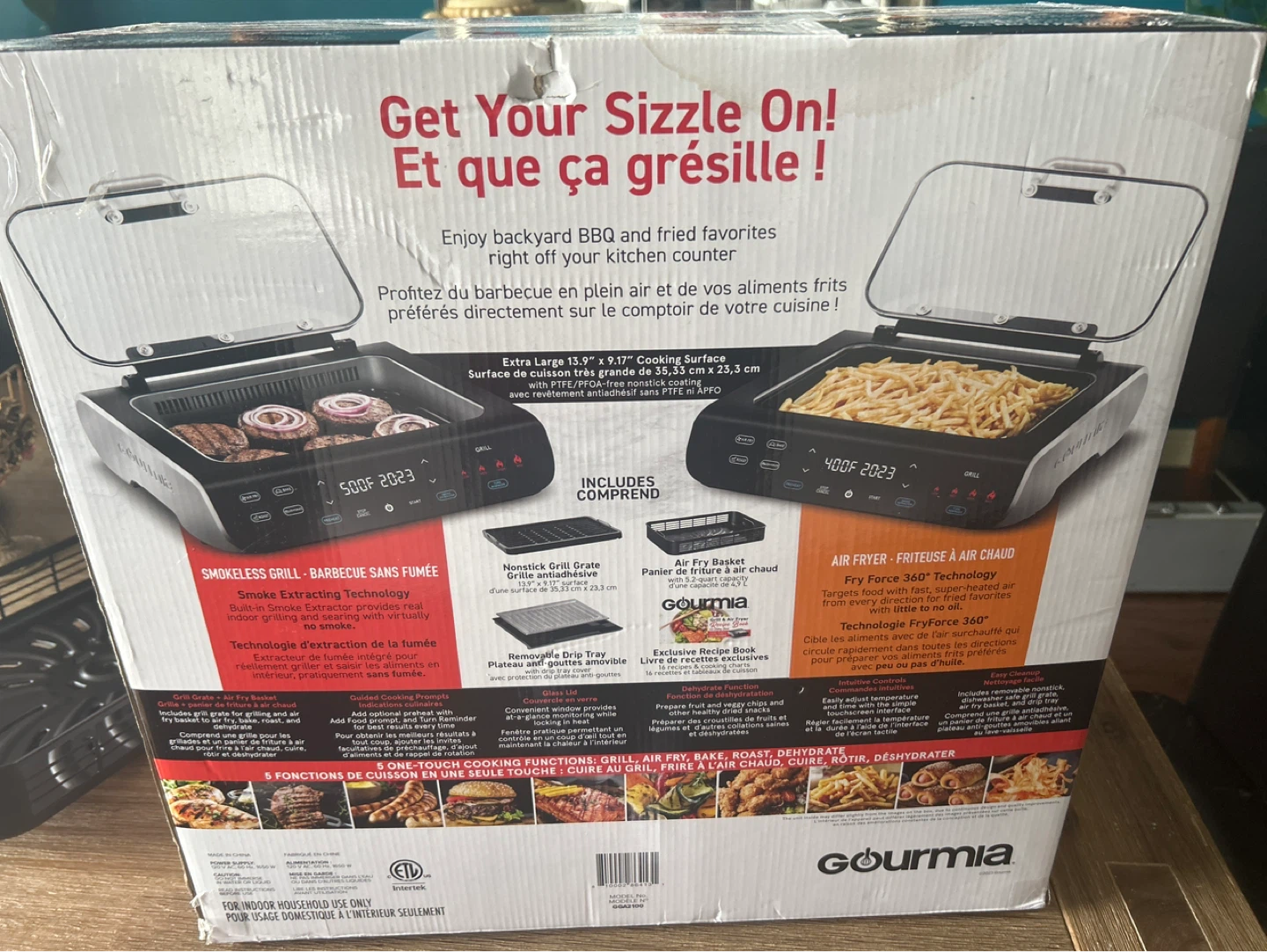 Gourmia FoodStation Smokeless Grill & Air Fryer - photo 4