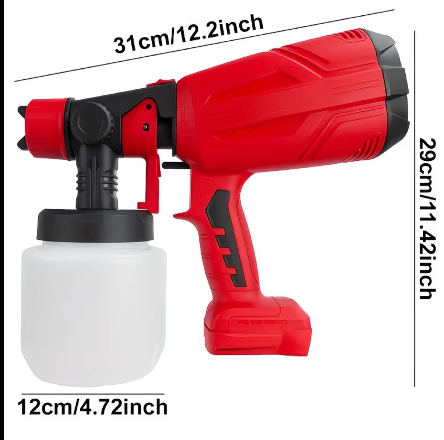 Cordless Paint Sprayer with 1000ml Container & 2 Batteries - photo 2