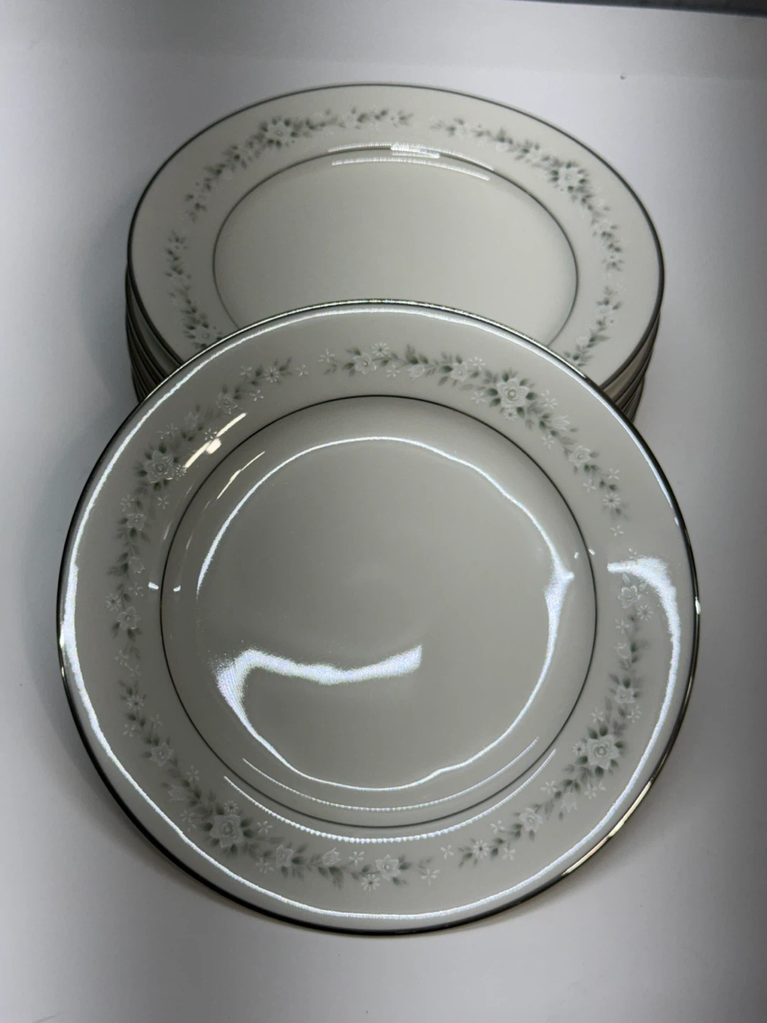 Set of 8 Noritake Platinum Manor Salad Plates