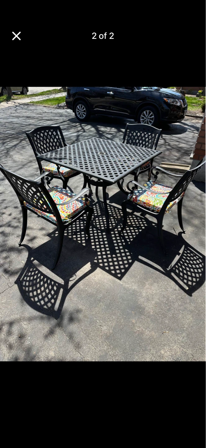 Cast aluminum patio set - photo 2