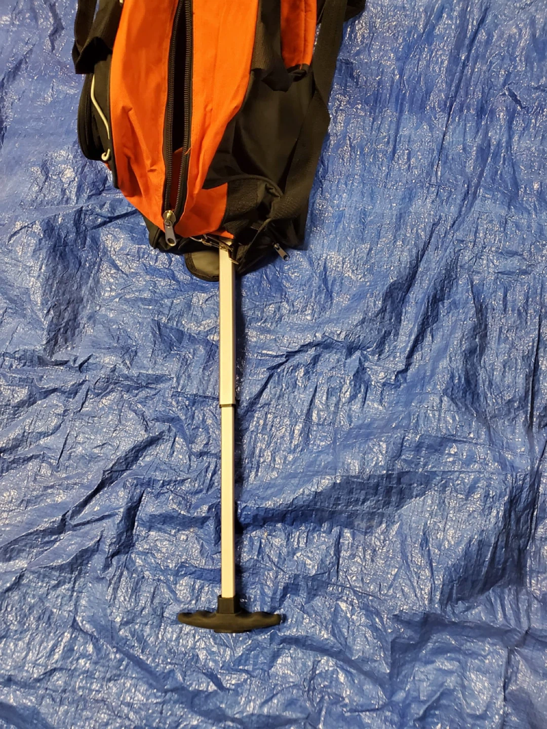 Orange and Black Rolling Duffel Bag with Handle - photo 2