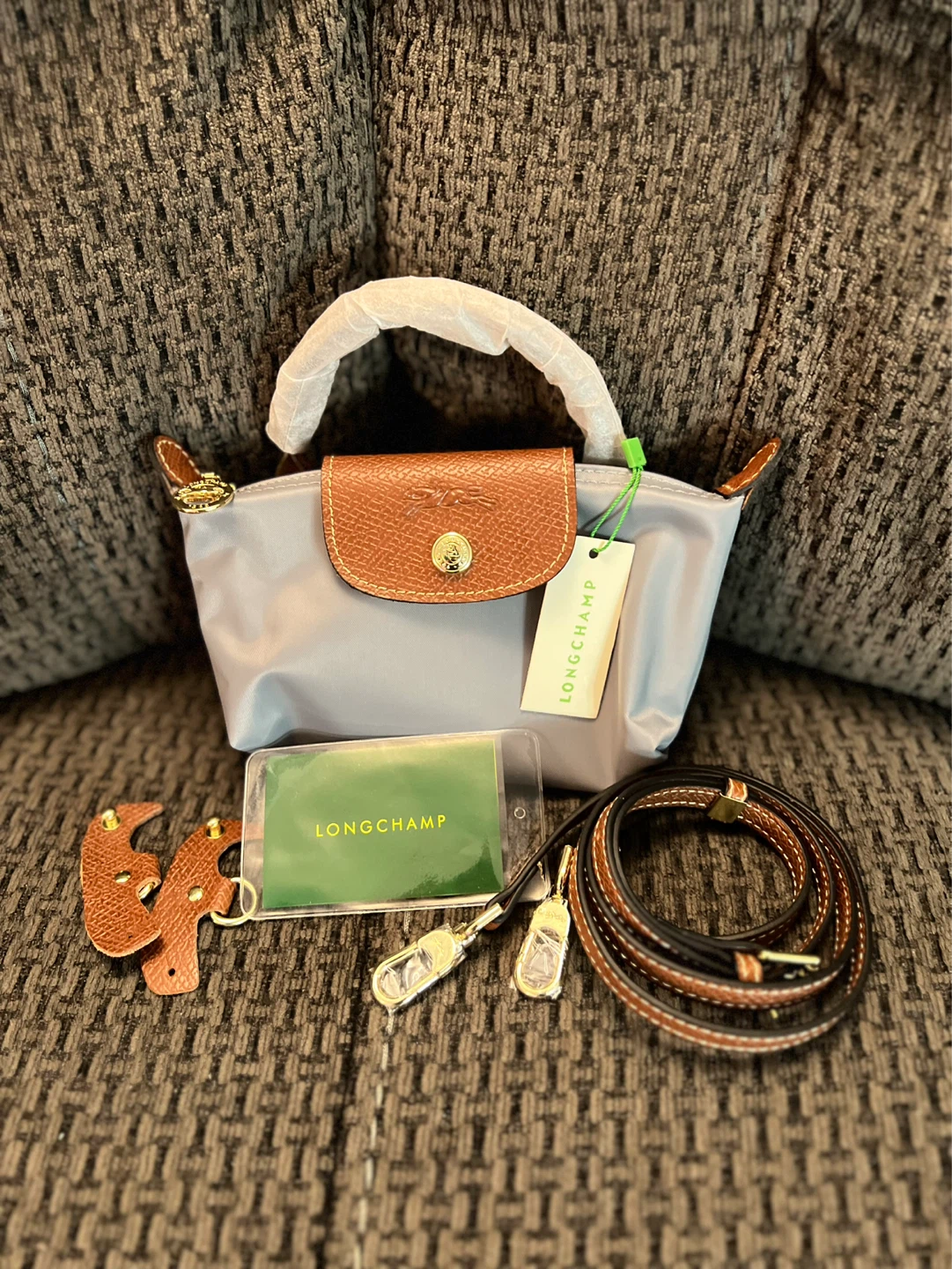 Longchamp Le Pliage Cuir Small Top Handle Bag
