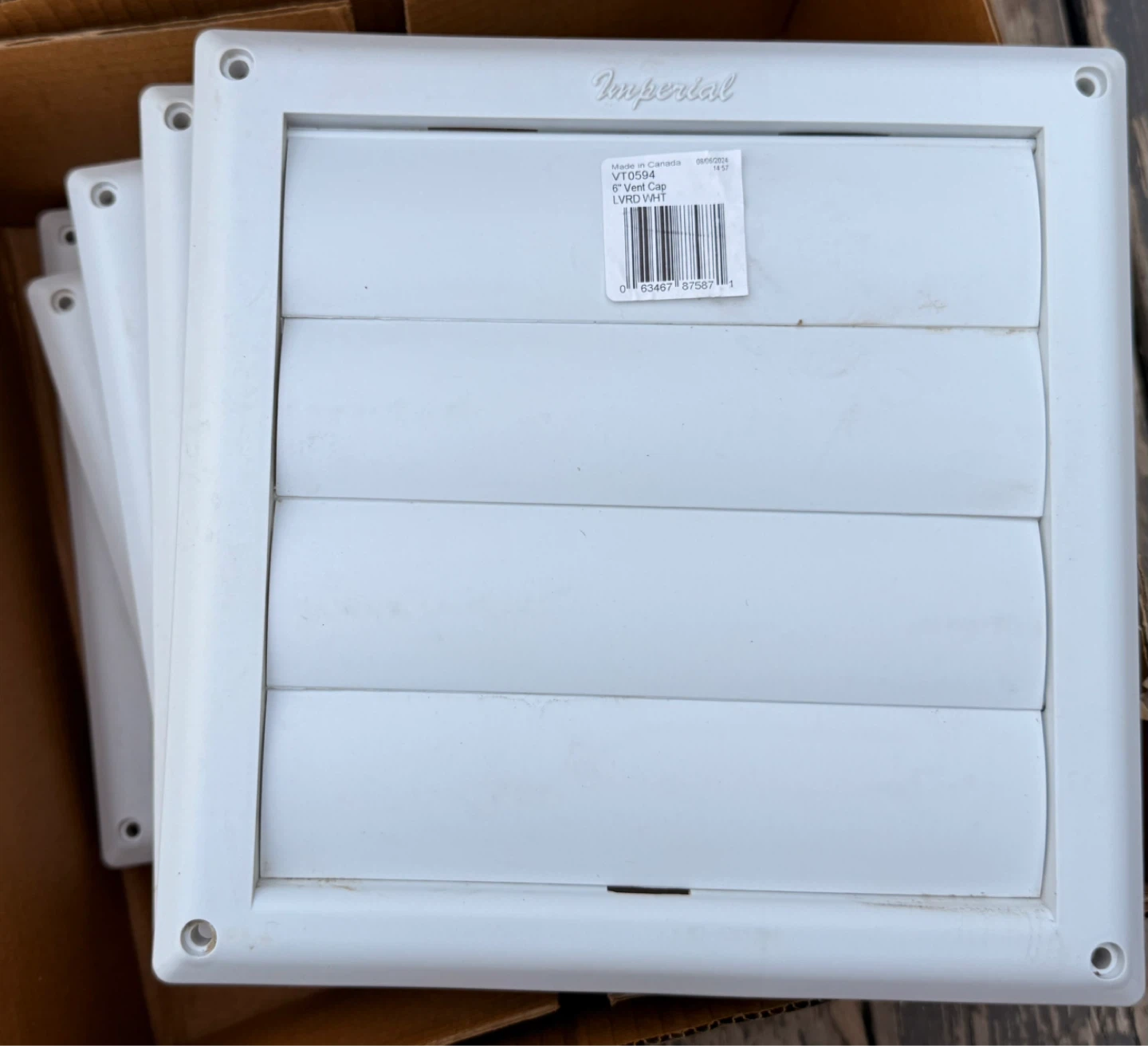 Imperial 6" Vent Cap LVRD WHT - photo 2