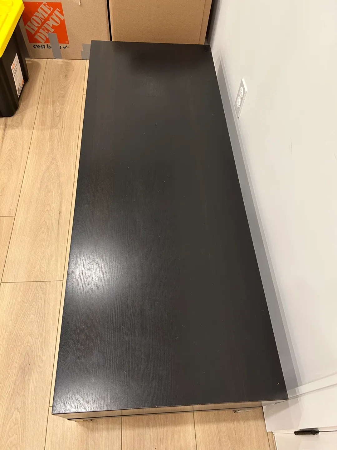 Black Wood Grain TV Stand - photo 2