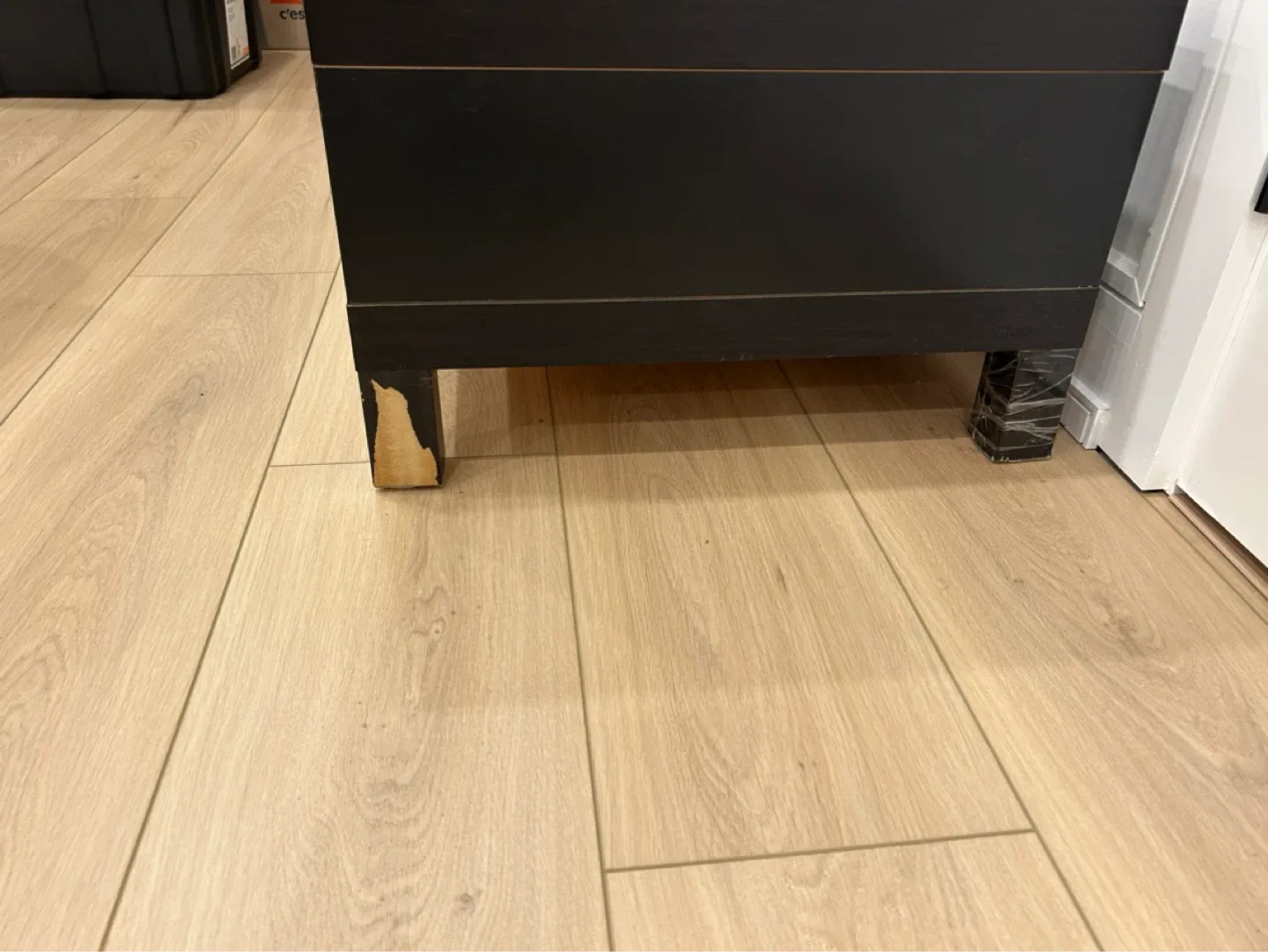 Black Wood Grain TV Stand - photo 3