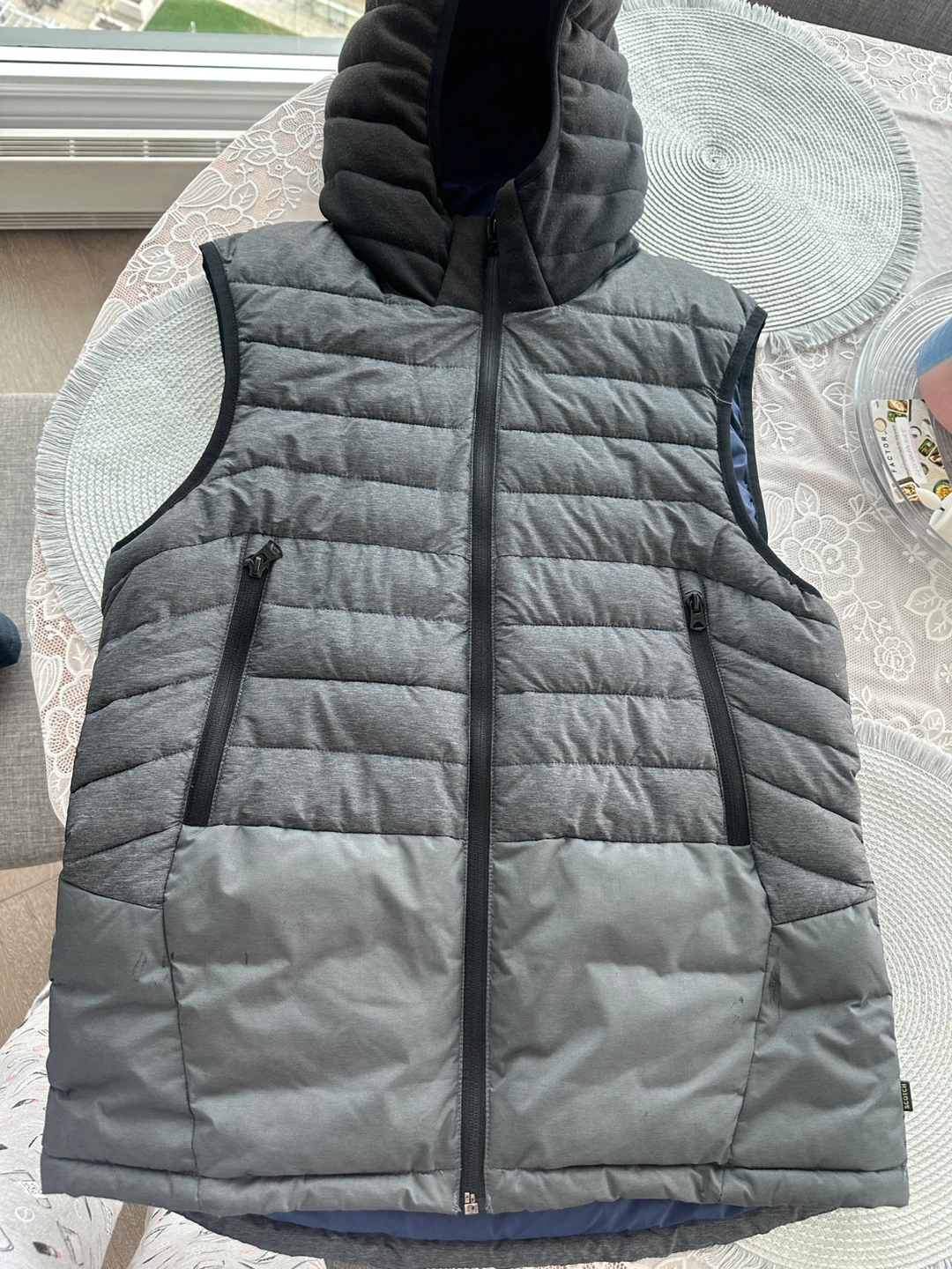 Scotch & Soda Puffer Vest - Grey - Size M