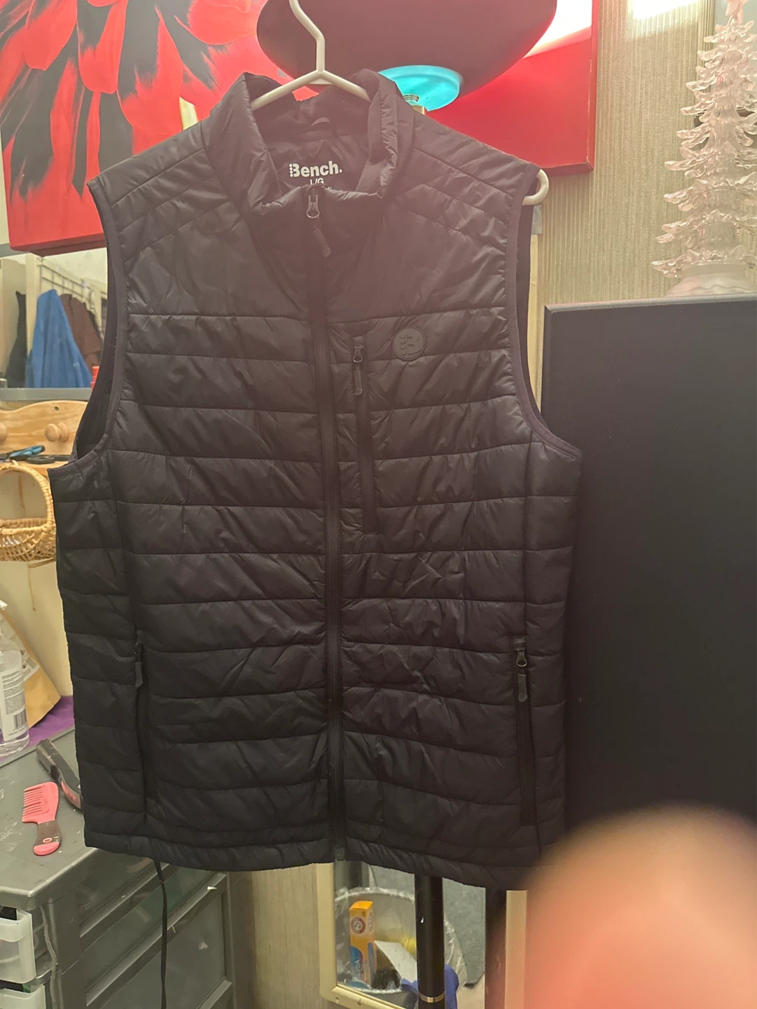 Bench Black Quilted Puffer Vest - Large