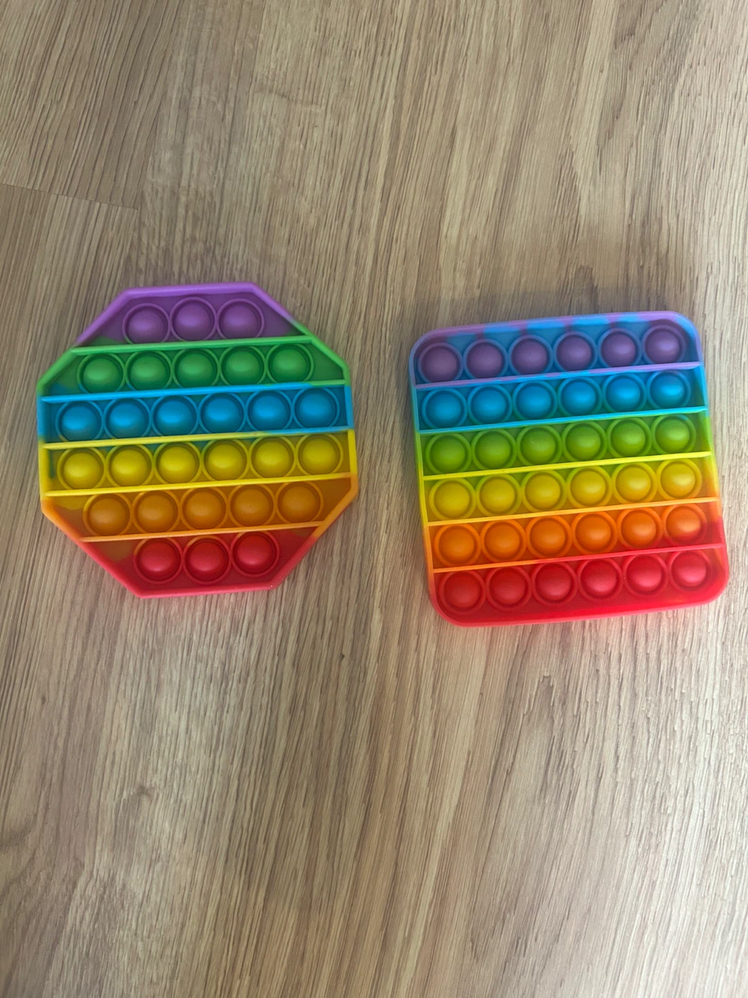 Rainbow Pop-It Fidget Toys - Octagon and Square Shapes