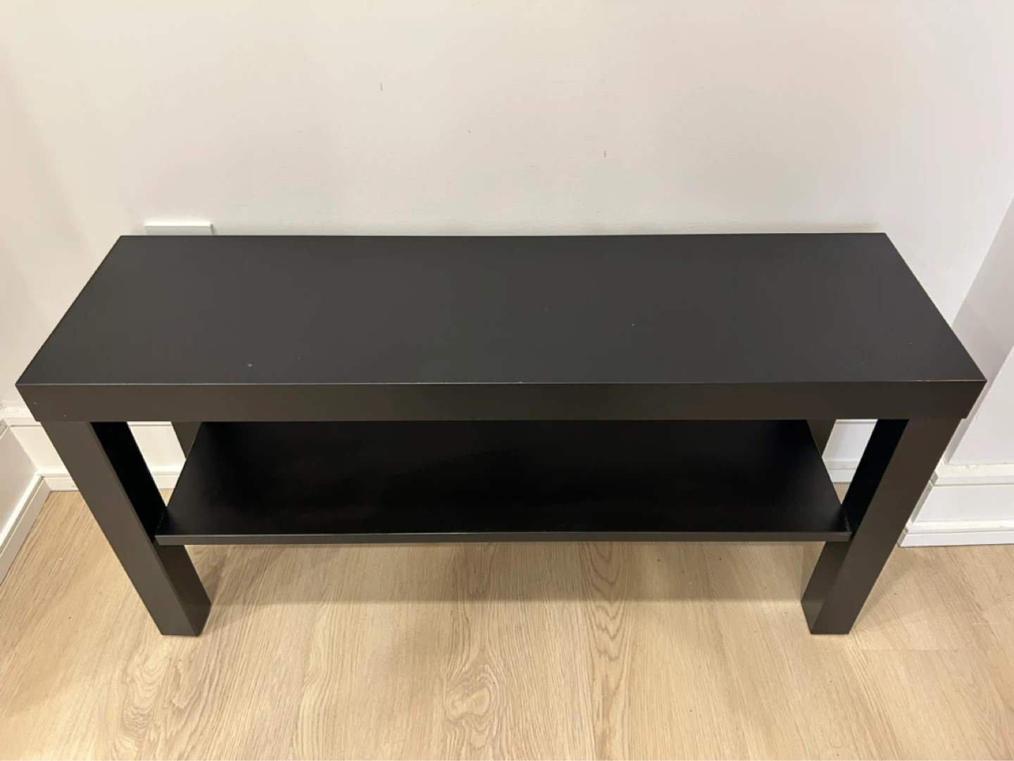 Black 2-Shelf Media Console/TV Stand
