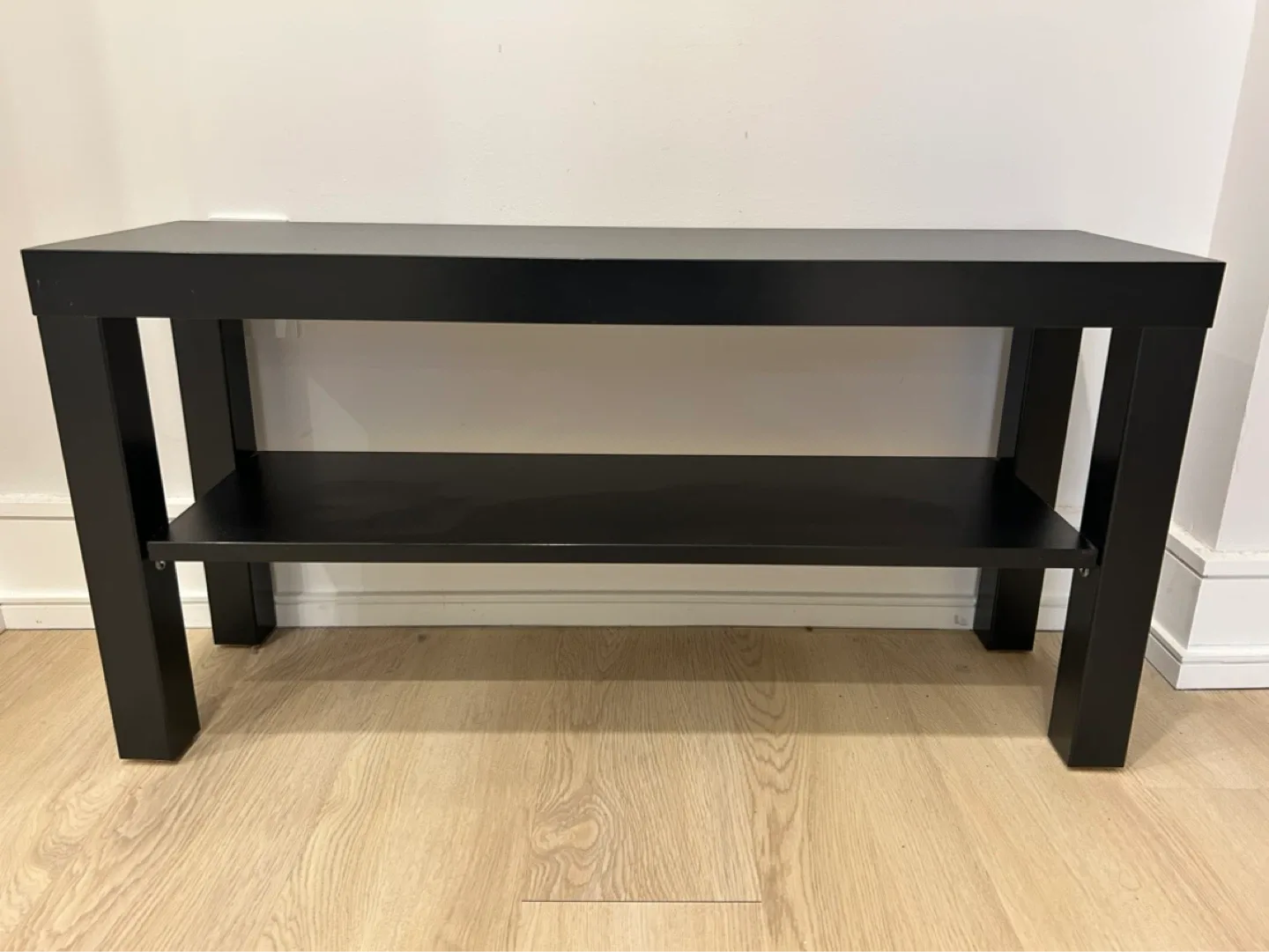 Black 2-Shelf Media Console/TV Stand - photo 4