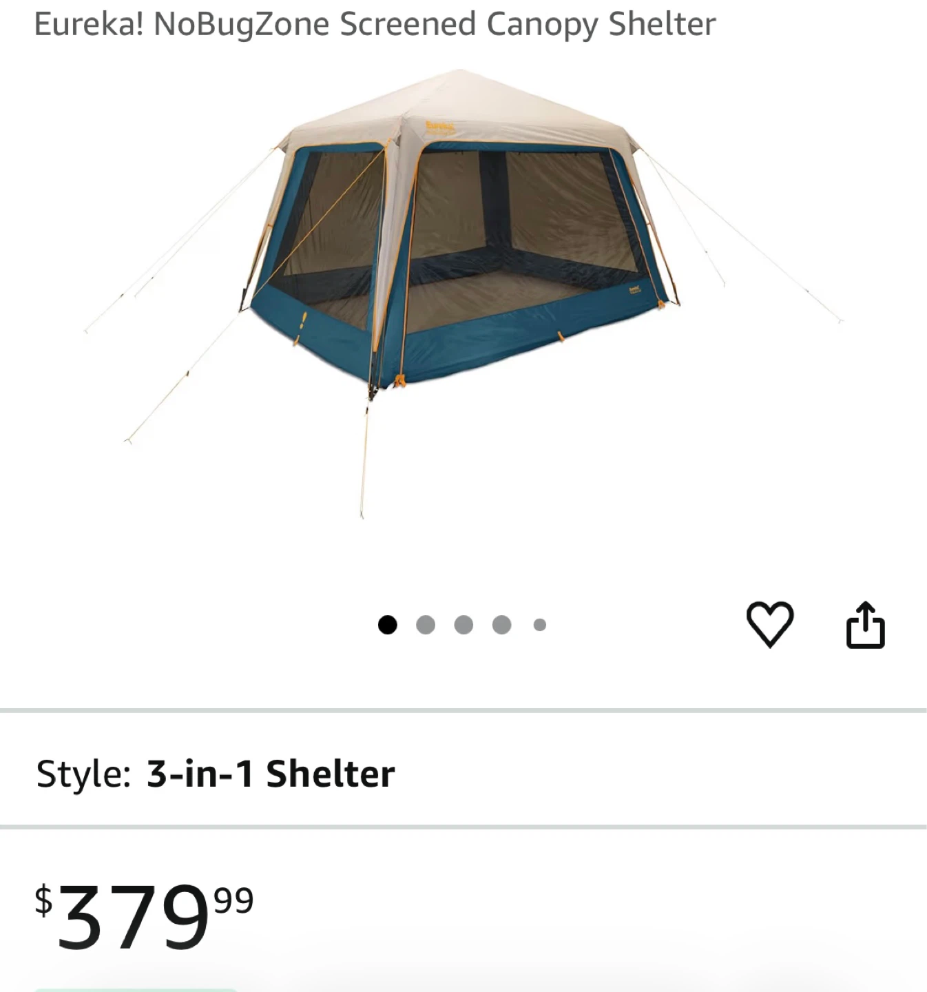 Eureka! NoBugZone 3-in-1 Screened Canopy Shelter
