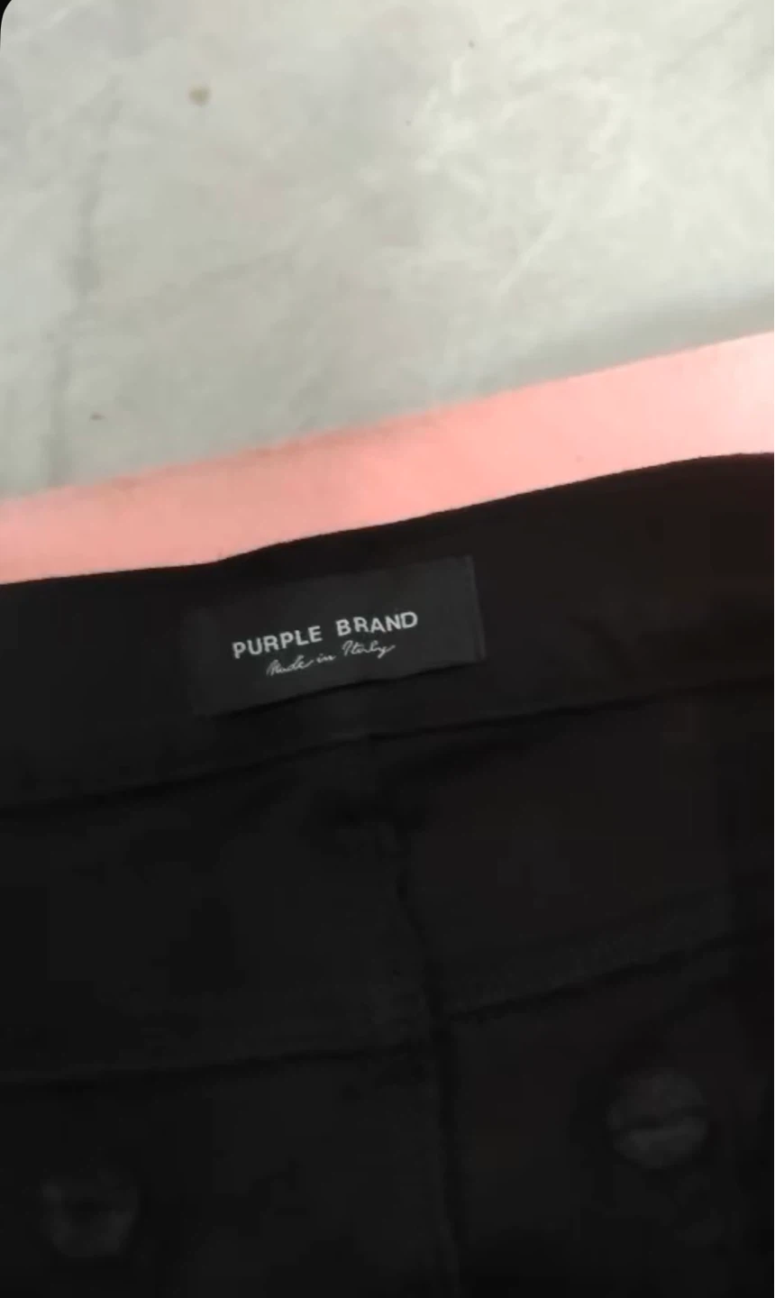 Purple Brand Black Leather Pants Size 34 - photo 3