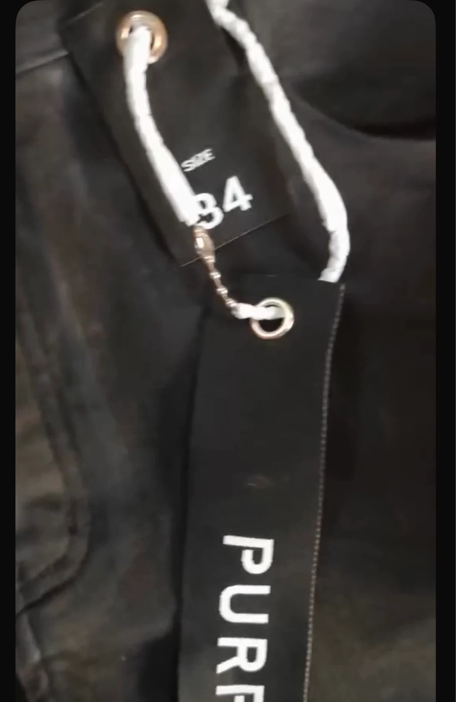 Purple Brand Black Leather Pants Size 34
