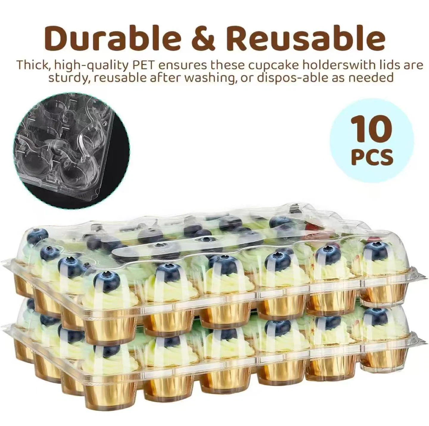Clear Plastic Cupcake Holders - photo 4